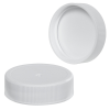 38/400 White Polypropylene Ribbed Cap with F217 Liner