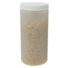 16 oz. Natural HDPE Wide Mouth Round Jar with 70/400 White Ribbed Cap with F217 Liner