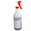 32 oz. Natural HDPE CleanCheck Commercial Spray Bottle with 28/400 Red & White Polypropylene Sprayer
