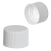 24/410 White Polypropylene Ribbed Cap with F217 Liner