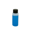 2 oz. HDPE Cylinder Bottle with 24mm Black Ribbed Cap with F217 Liner