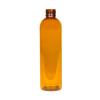 8 oz. Clarified Amber PET Cosmo Round Bottle with 24/410 Neck (Cap Sold Separately)