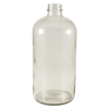 32 oz. Clear Glass Boston Round Bottle with 33/400 Neck (Cap Sold Separately)