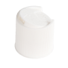 28/410 White Ribbed Disc Top Cap with 0.343" Orifice