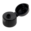 24/410 Black Ribbed Snap-Top Dispensing Cap with 0.25" Orifice