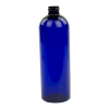 16 oz. Cobalt Blue PET Cosmo Round Bottle with 24/410 Neck (Cap Sold Separately)