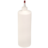 32 oz. White HDPE Cylindrical Sample Bottle with 28/410 Natural Yorker Cap