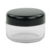 6mL Clear PET Round Jar with Black Lid