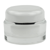 30mL Clear/Silver Acrylic Jar with Lined Cap