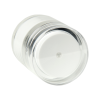 30mL White Acrylic Airless Round Jar with 51mm Cap & Silver Closure