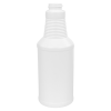 16 oz. White HDPE Decanter Spray Bottle with 28/400 Neck (Sprayers or Caps Sold Separately)