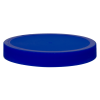 100/400 Blue Polypropylene Unlined Ribbed Cap