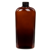 15.2 oz. Light Amber PET Vale High Clarity Oval Bottle with 28/410 Neck (Cap Sold Separately)