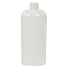 8 oz. White PET Cosmo Oval Bottle with 24/410 Neck (Cap Sold Separately)