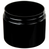 6 oz. Black PET Straight-Sided Round Jar with 70/400 Neck (Cap Sold Separately)