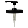 89/400 Black Fine Ribbed Lock Down Lotion Pump with 3-5/8" Dip Tube
