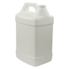128 oz. White Fluorinated HDPE Squat F-Style Jug with 38/400 Neck (Cap Sold Separately)