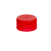 18/410 Red Polypropylene Unlined Ribbed Cap