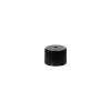 18/410 Black Polypropylene Unlined Ribbed Cap