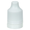 13/415 White LDPE CRC/TE Cap for 10mL & Larger E-Liquid Bottles