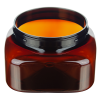 8 oz. Light Amber PET Firenze Square Jar with 70/400 Neck (Cap Sold Separately)