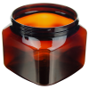 16 oz. Light Amber PET Firenze Square Jar with 89/400 Neck (Cap Sold Separately)
