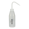 250mL Water Labeled Sloping Shoulder Wash Bottle with White Dispensing Nozzle