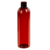 8 oz. Red Amber PET Cosmo Round Bottle with 24/410 Neck (Cap Sold Separately)