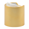 24/410 Brushed Gold & White Disc Dispensing Cap with 0.320" Orifice