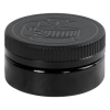 4 oz. Black PET Low Profile Round Jar with 70/400 Black Ribbed CRC Cap with F217 Liner