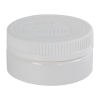 4 oz. White PET Low Profile Jar with White CRC Cap
