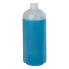 32 oz. Natural HDPE Boston Round Bottle with 28/410 Ratchet Neck (Sprayer or Cap Sold Separately)
