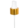 24/410 Brushed Gold/White Smooth Finger Sprayer - 6-7/8" Dip Tube & 0.14mL Output