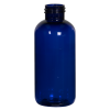 4 oz. Cobalt Blue PET Traditional Boston Round Bottle with 24/410 Neck (Cap Sold Separately)