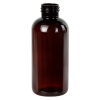4 oz. Light Amber PET Traditional Boston Round Bottle with 24/410 Neck (Cap Sold Separately)