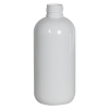 8 oz. White PET Traditional Boston Round Bottle with 24/410 Neck (Cap Sold Separately)