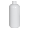 16 oz. White PET Traditional Boston Round Bottle with 28/410 Neck (Cap Sold Separately)