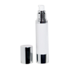 50mL White/Silver Aluminum Airless Treatment Bottle with Pump & Cap