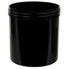 20 oz. Black Polypropylene Straight Sided Jar with 100/400 Neck (Cap Sold Separately)