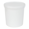 64 oz. White Specimen Containers with Lids - Case of 50