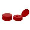 38/400 Red Ribbed Snap-Top Dispensing Cap with 0.375" Orifice