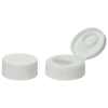 38/400 White Ribbed Snap-Top Dispensing Cap with 0.5" Orifice
