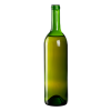 750mL Champagne Green Punt Bottom Glass Bottle with Cork Neck