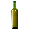 750mL Champagne Green Mini Punt Bottom Glass Bottle with Screw Top (Cork sold separately)