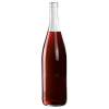 750mL Clear Glass Flat Bottom Bottle w/ Cork Neck