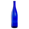 750mL Cobalt Blue Glass Flat Bottom Bottle w/ Cork Neck
