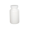 225cc/7.6 oz. White HDPE Packer Bottle with 45/400 White Ribbed Cap with F217 Liner