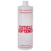 16 oz. Natural HDPE Cylinder Bottle with 24/410 Neck & Red "Cuticle Softener" Embossed (Caps Sold Separately)