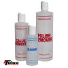 4 oz. Natural HDPE Cylinder Bottle with 24/410 White Disc Top Cap & Red "Brush Cleaner" Embossed
