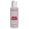 4 oz. Natural HDPE Cylinder Bottle with 24/410 White Dispensing Disc-Top Cap & Red "Brush Cleaner" Embossed